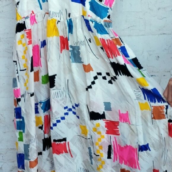 Vintage retro silk dress - Picture 6 of 7